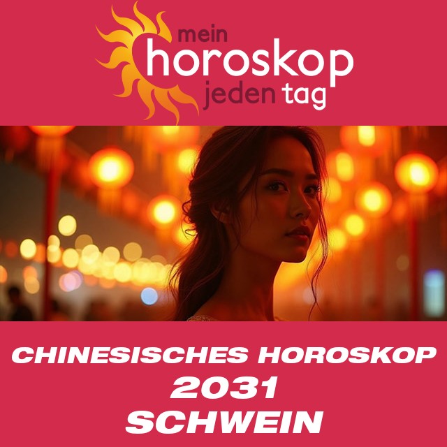 Chinesisches Horoskop 2031 für das Schwein