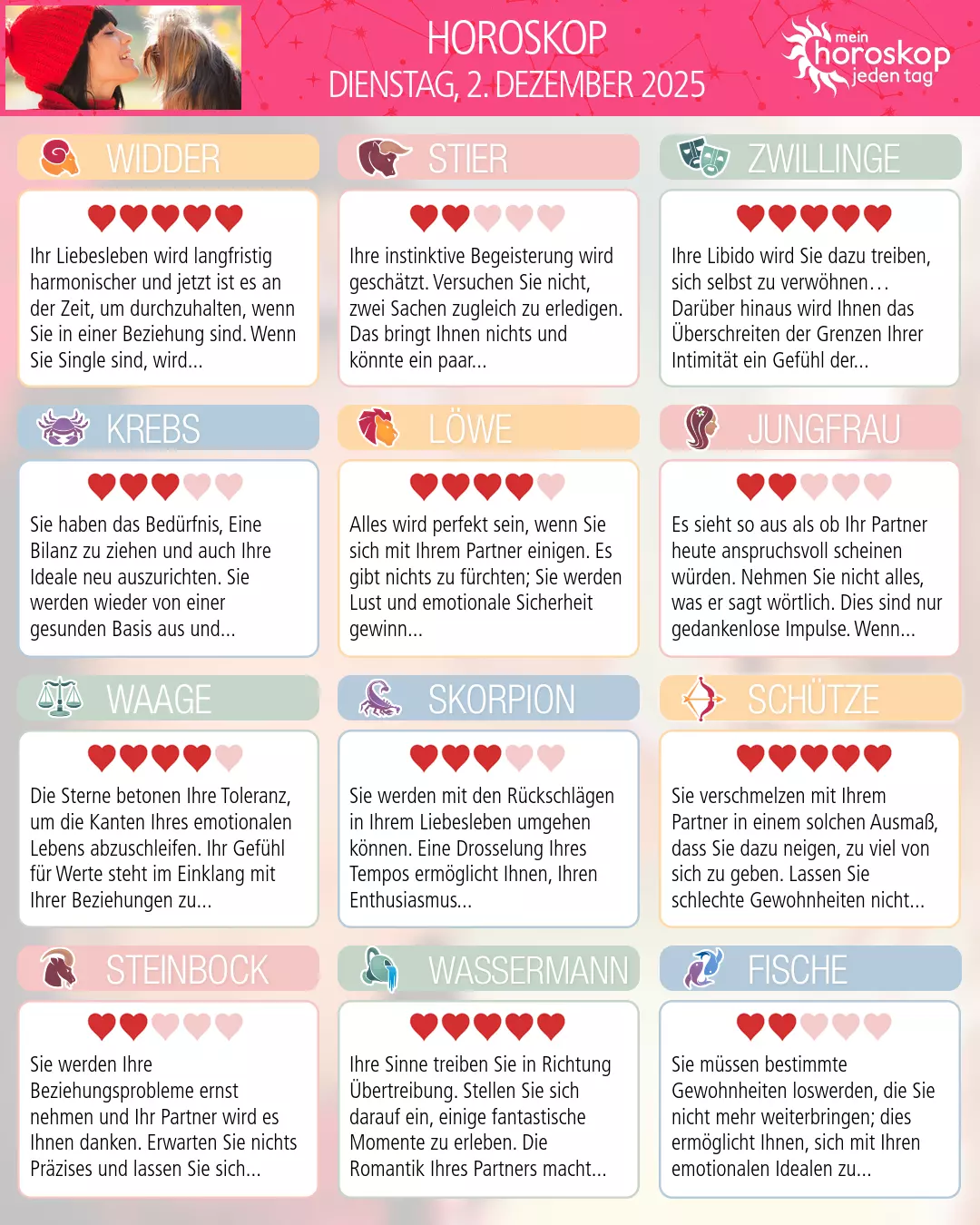Jungfrau: Ihr Horoskop für morgen, 2. Dezember 2025