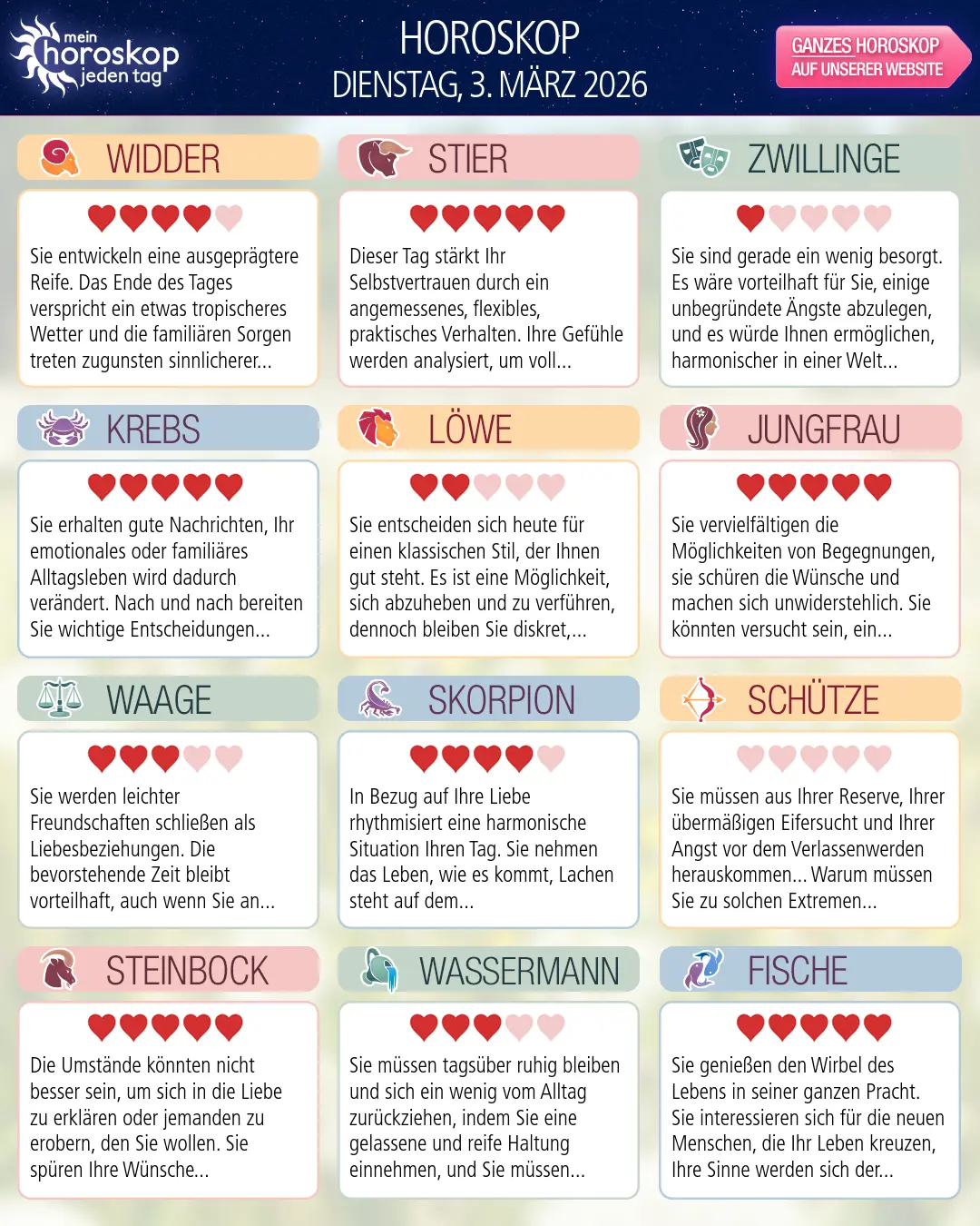 Skorpion: Ihr Horoskop für den 5. März 2026