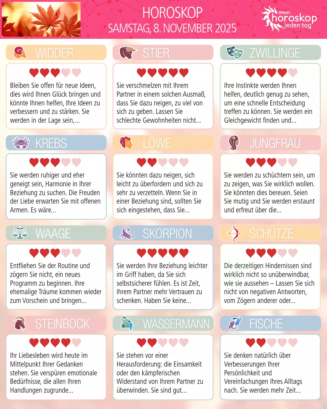 Zwillinge Horoskop für heute, 8. November 2025