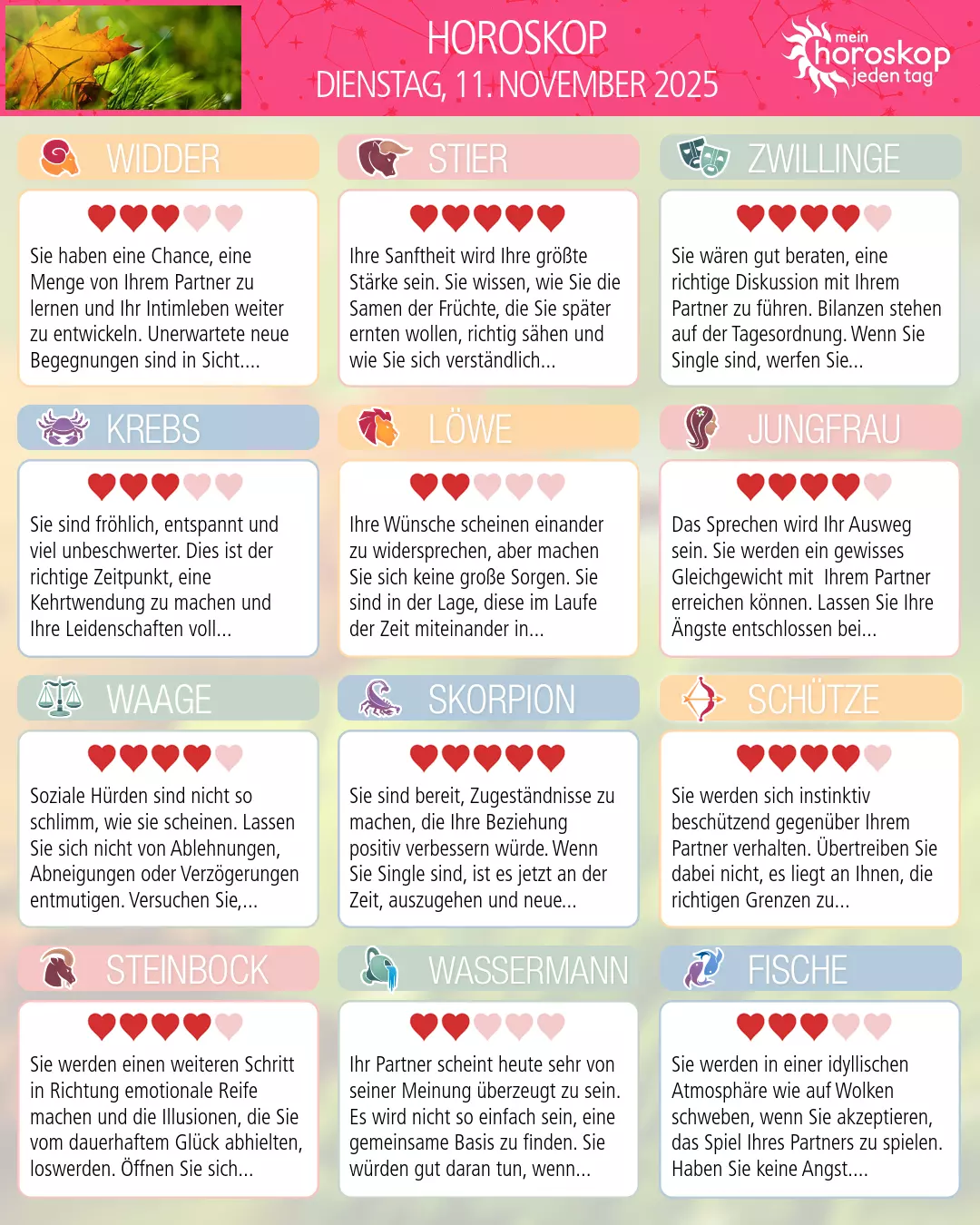 Zwillinge Horoskop für heute, 11. November 2025