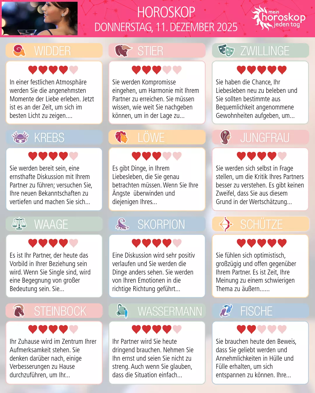 Widder: Ihr Horoskop für morgen, 12. Dezember 2025