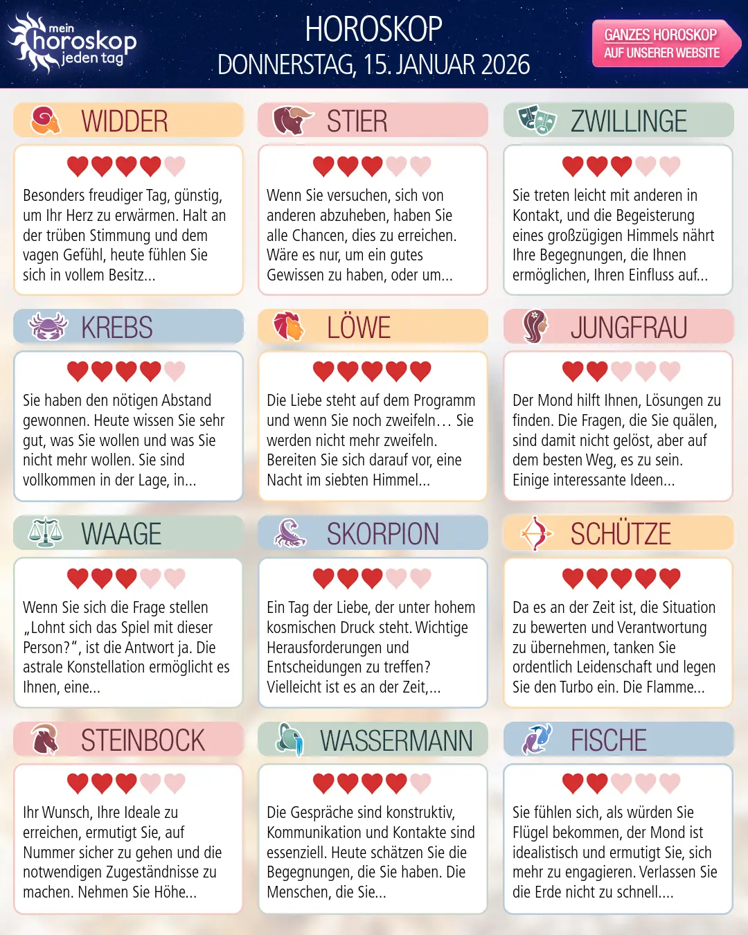 Skorpion: Ihr Horoskop für morgen, 16. Januar 2026