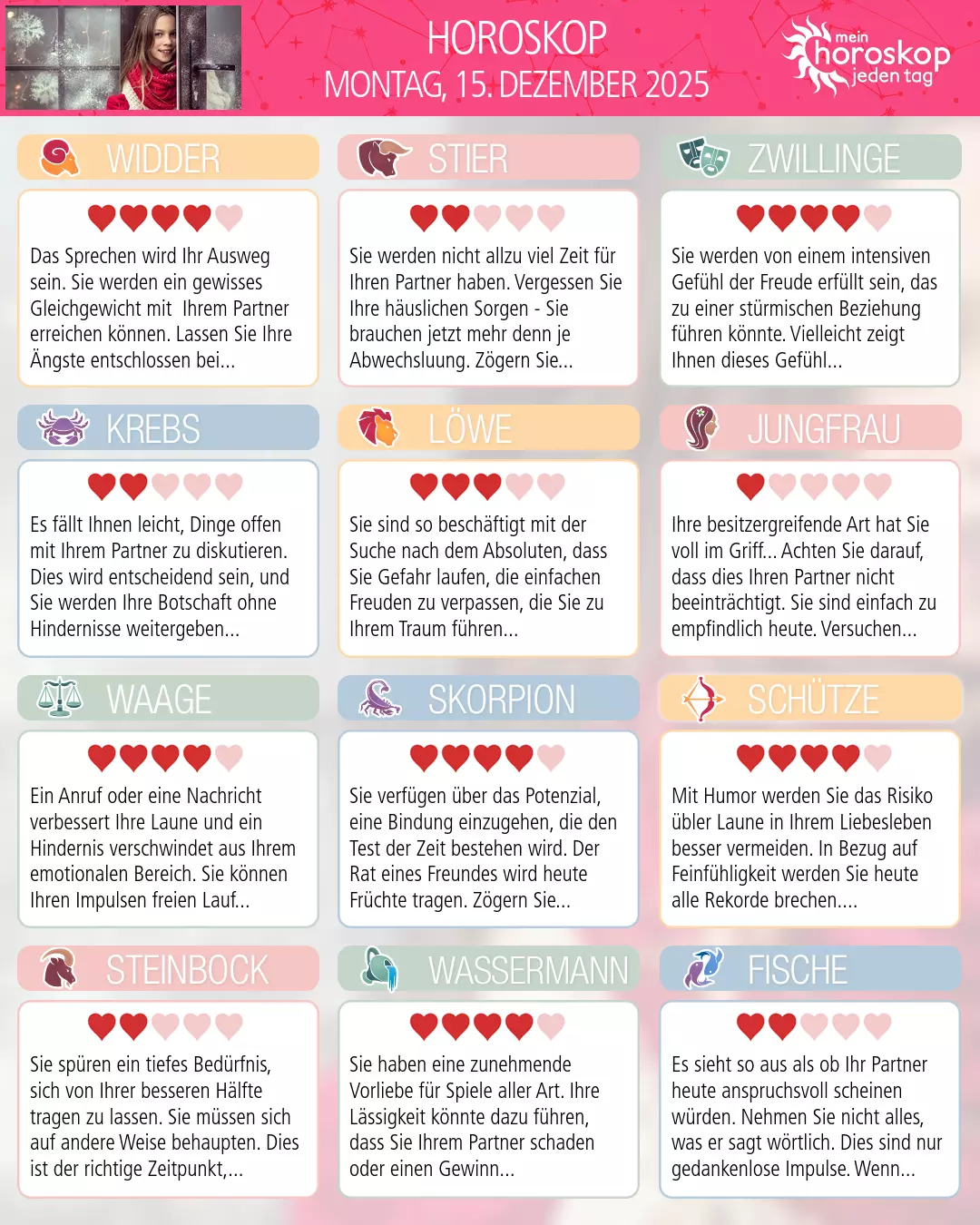 Löwe: Ihr Horoskop für morgen, 16. Dezember 2025