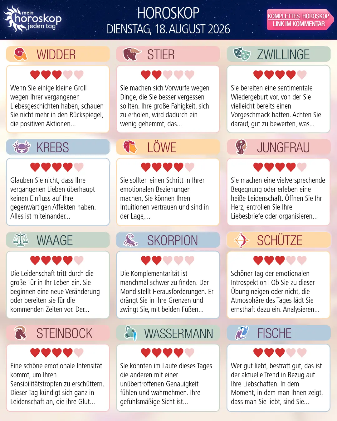 Krebs: Dein Wochenhoroskop vom 17. August 2026