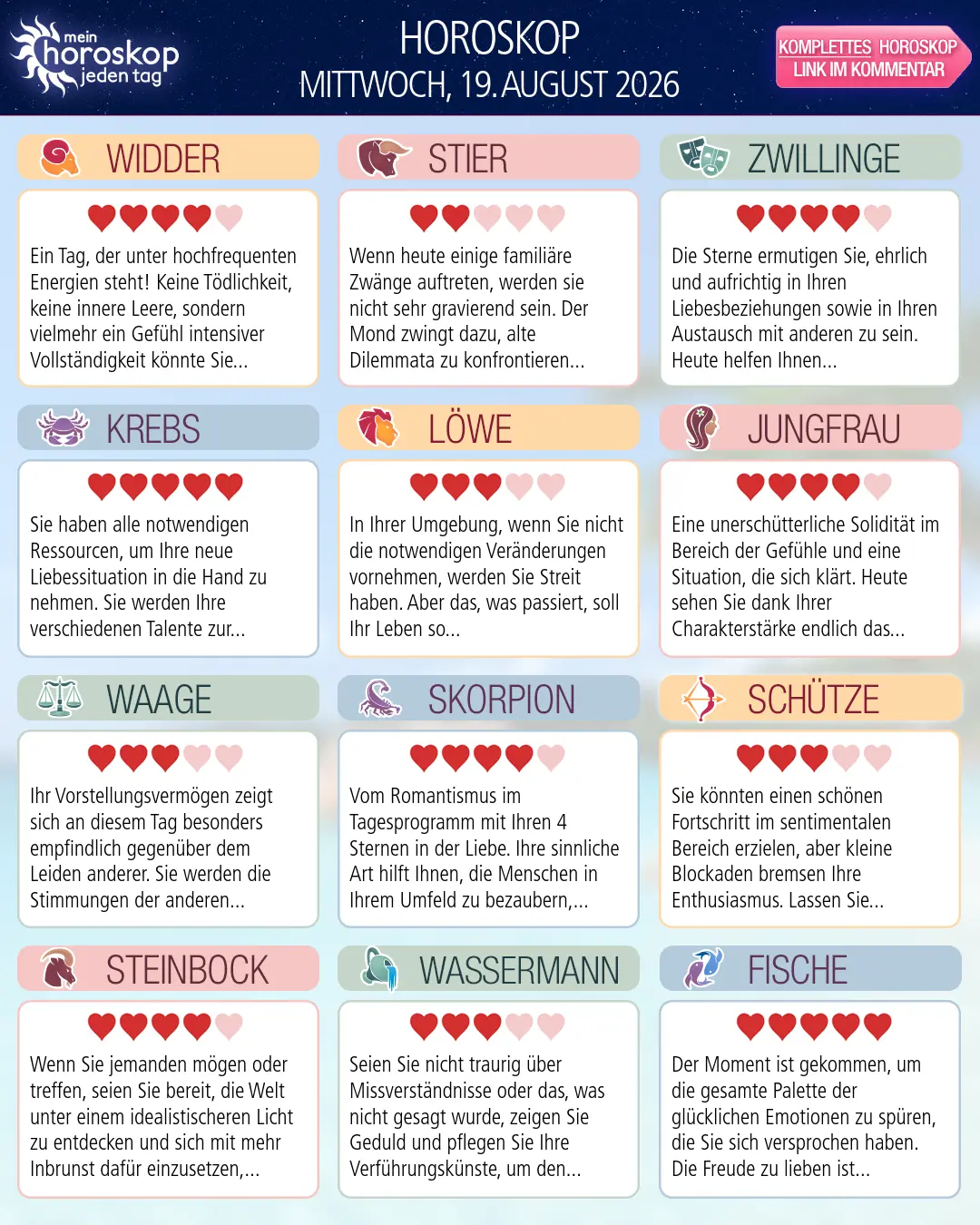 Krebs: Dein Wochenhoroskop vom 17. August 2026