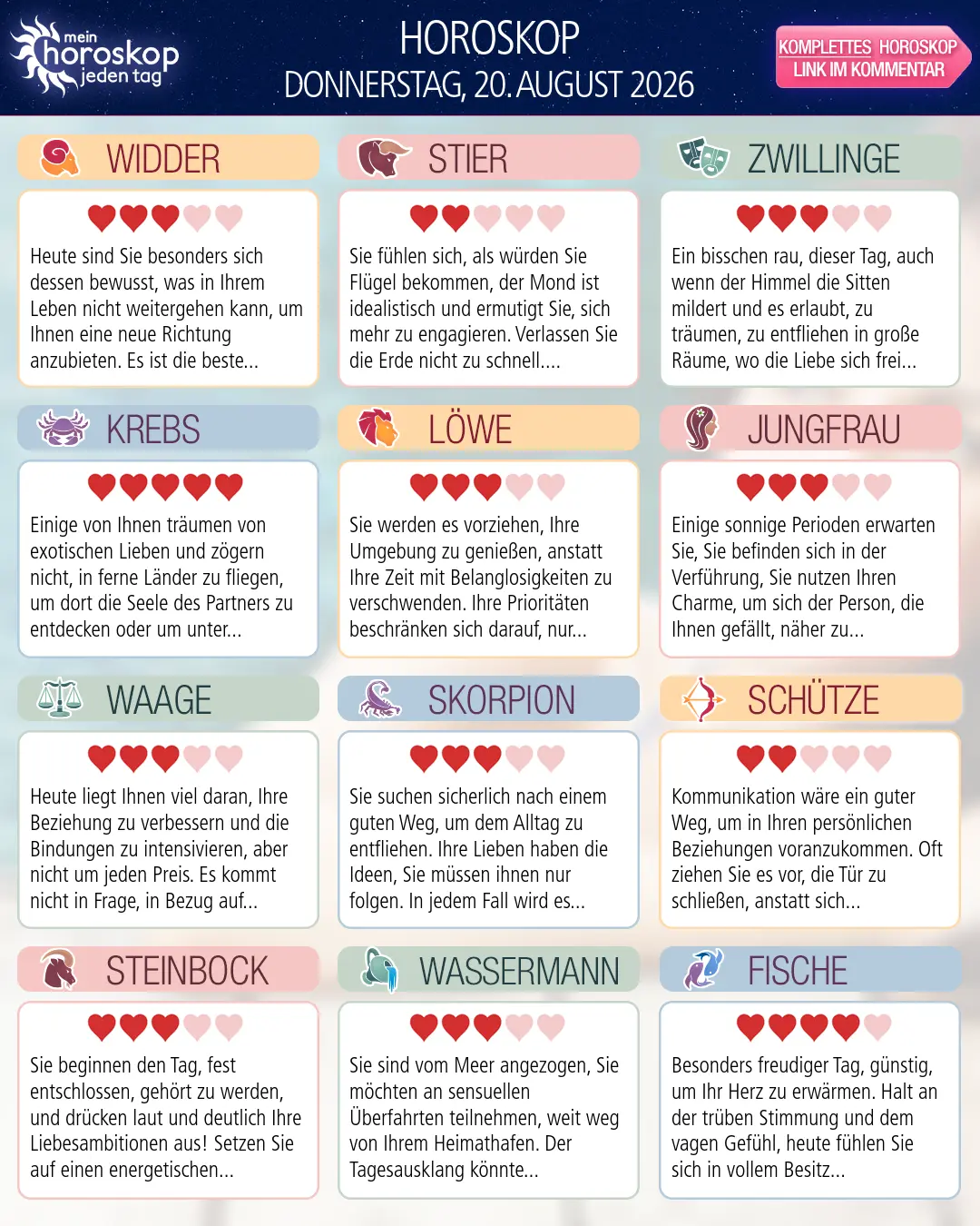 Krebs: Dein Wochenhoroskop vom 17. August 2026
