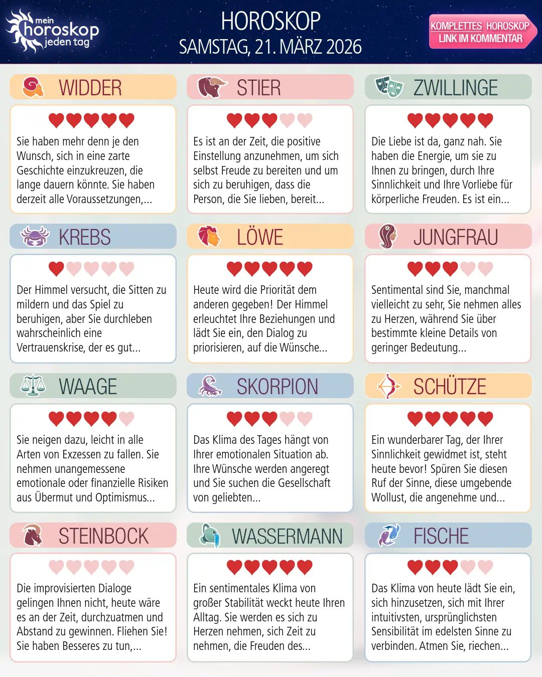 Jungfrau: Ihr Horoskop für morgen, 22. März 2026