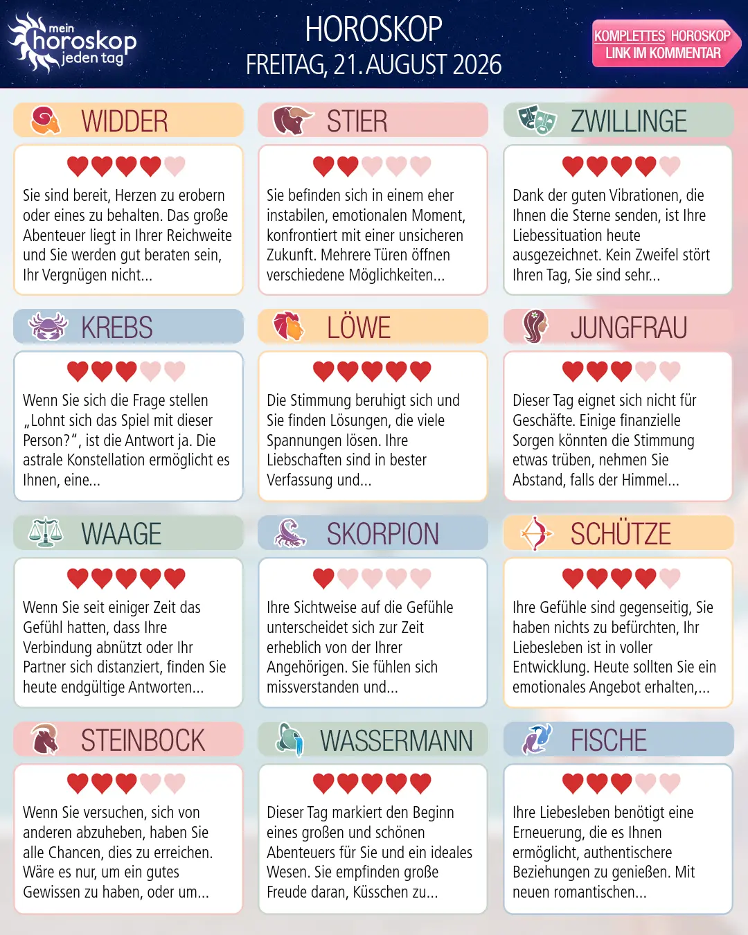 Krebs: Dein Wochenhoroskop vom 17. August 2026