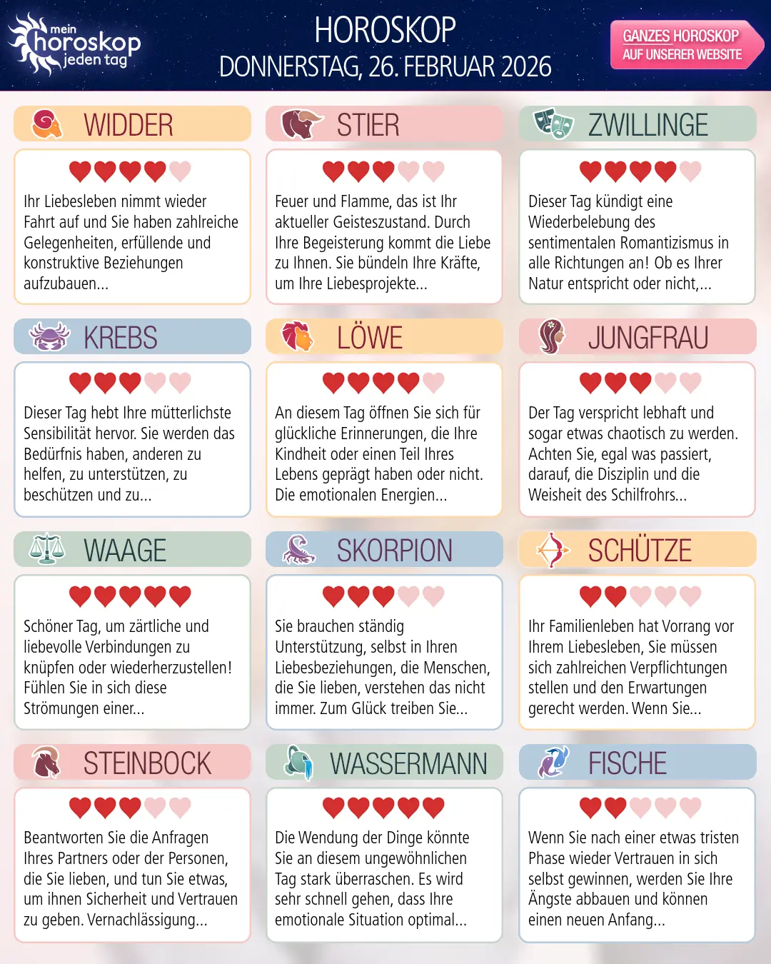 Widder Horoskop für heute, 25. Februar 2026