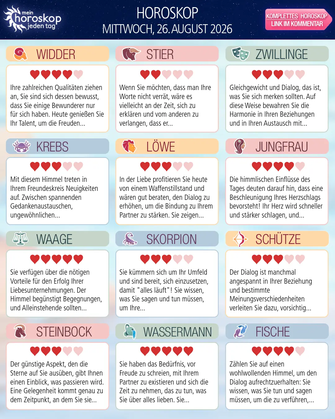 Krebs: Dein Wochenhoroskop vom 24. August 2026