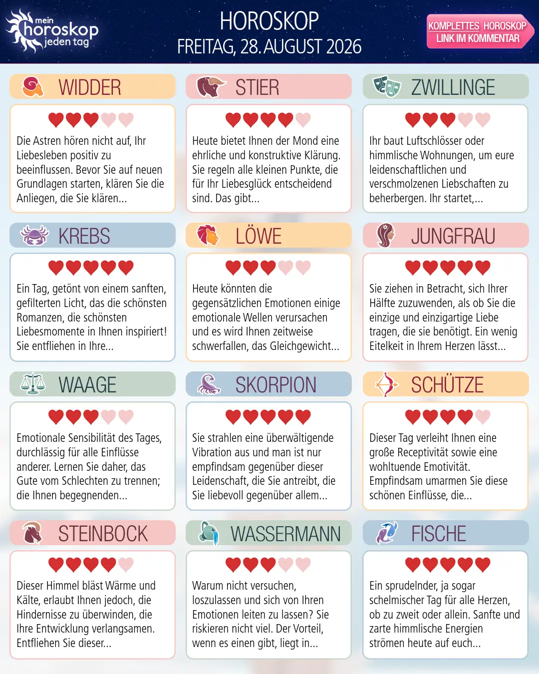 Löwe: Dein Wochenhoroskop vom 24. August 2026