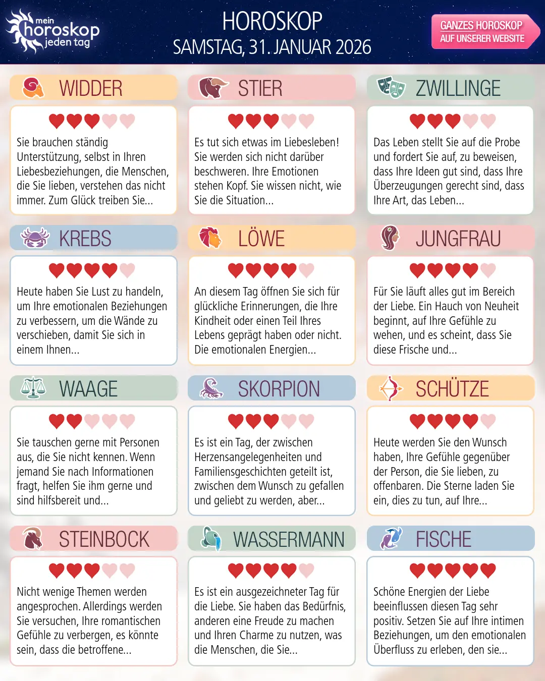 Zwillinge: Ihr Horoskop für morgen, 1. Februar 2026