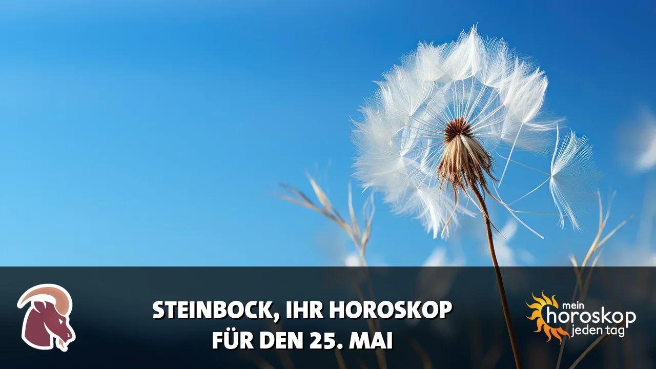 Horoscope Steinbock du Montag, 25. Mai 2026