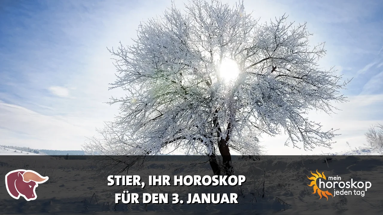 Horoscope Stier du Samstag, 3. Januar 2026